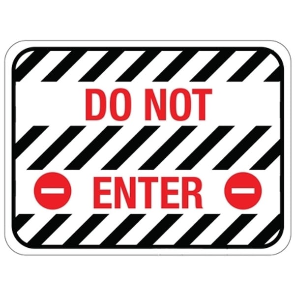 Do Not Enter Floor Sign 16in Diameter Non Slip Floor Sign